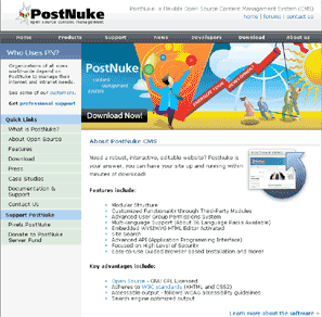 Cheap PostNuke Personal Web Hosting Example