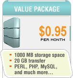 Value Personal Web Hosting Package