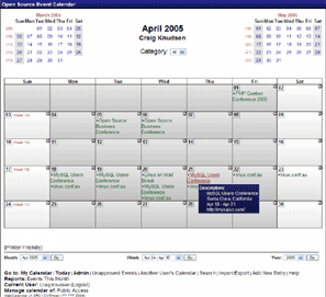 Cheap WebCalendar Personal Web Hosting Example